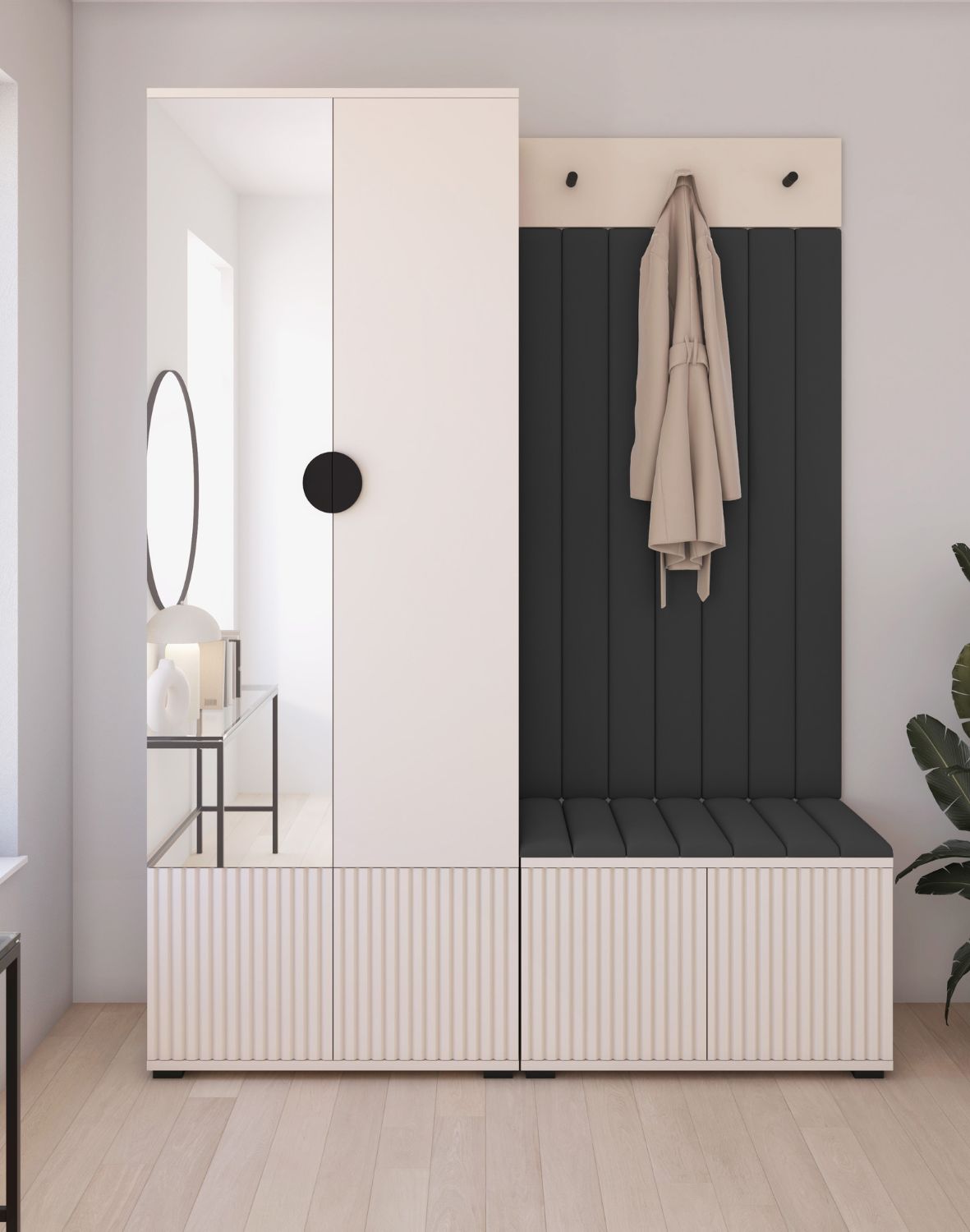 meble do przedpokoju rayo 1 czarne