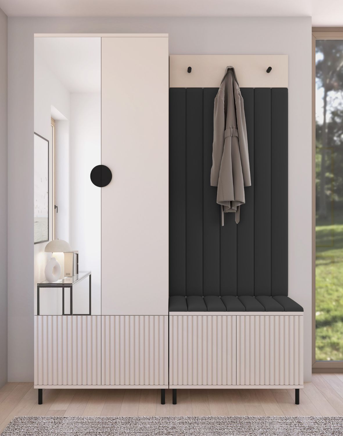 meble do przedpokoju rayo 1 czarne