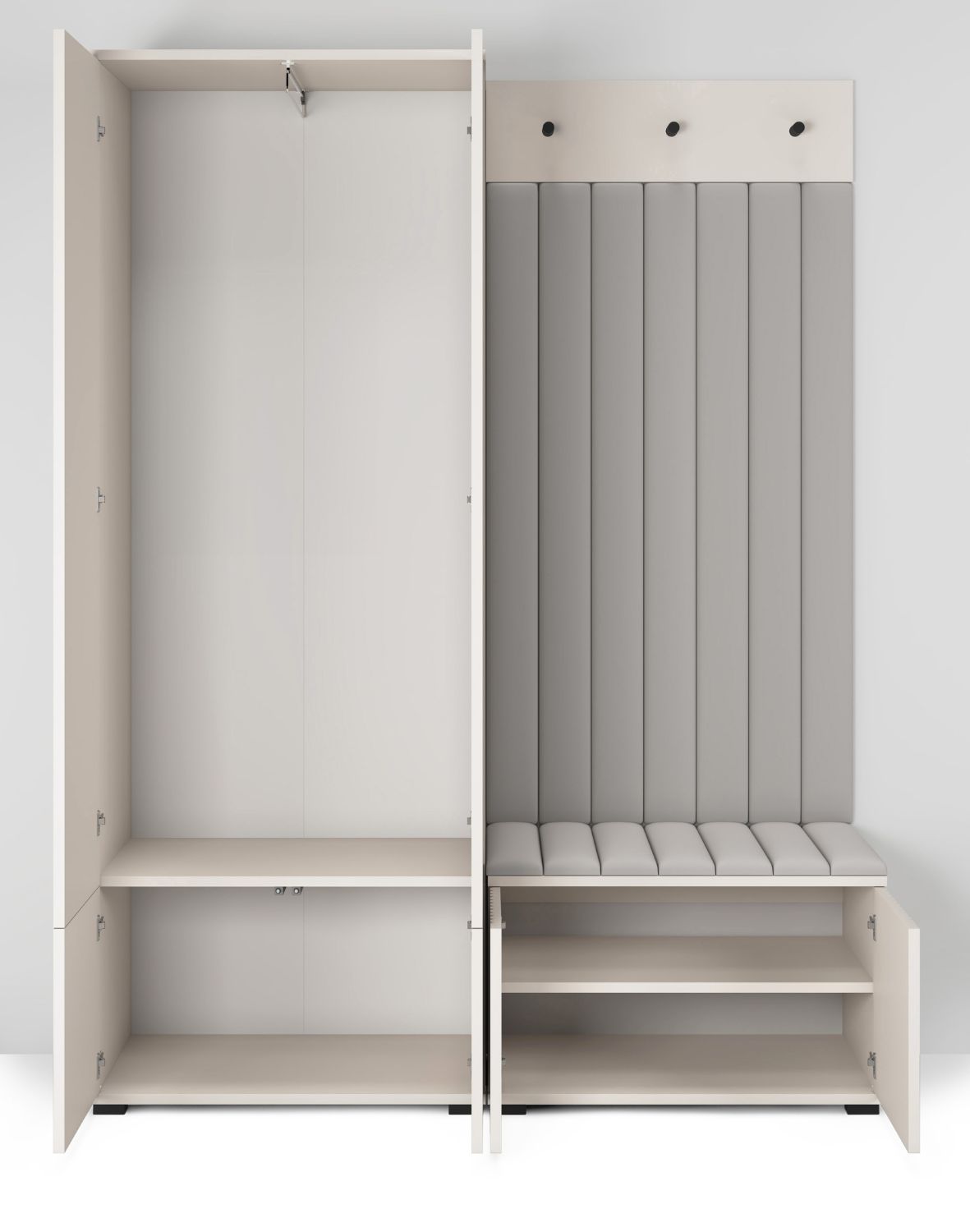 kaszmirowy zestaw mebli do przedpokoju rayo 1