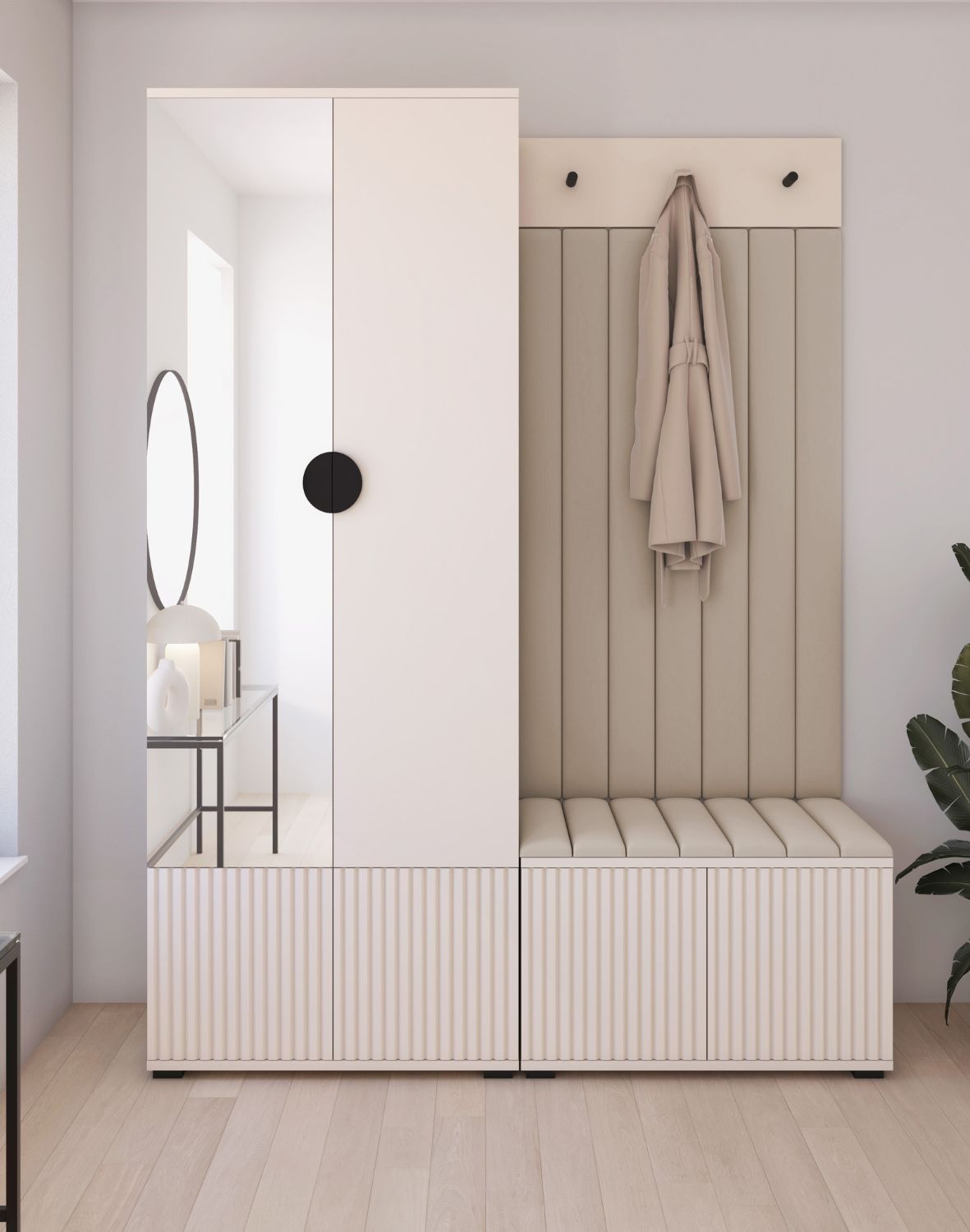 kaszmirowy zestaw mebli do przedpokoju rayo 1