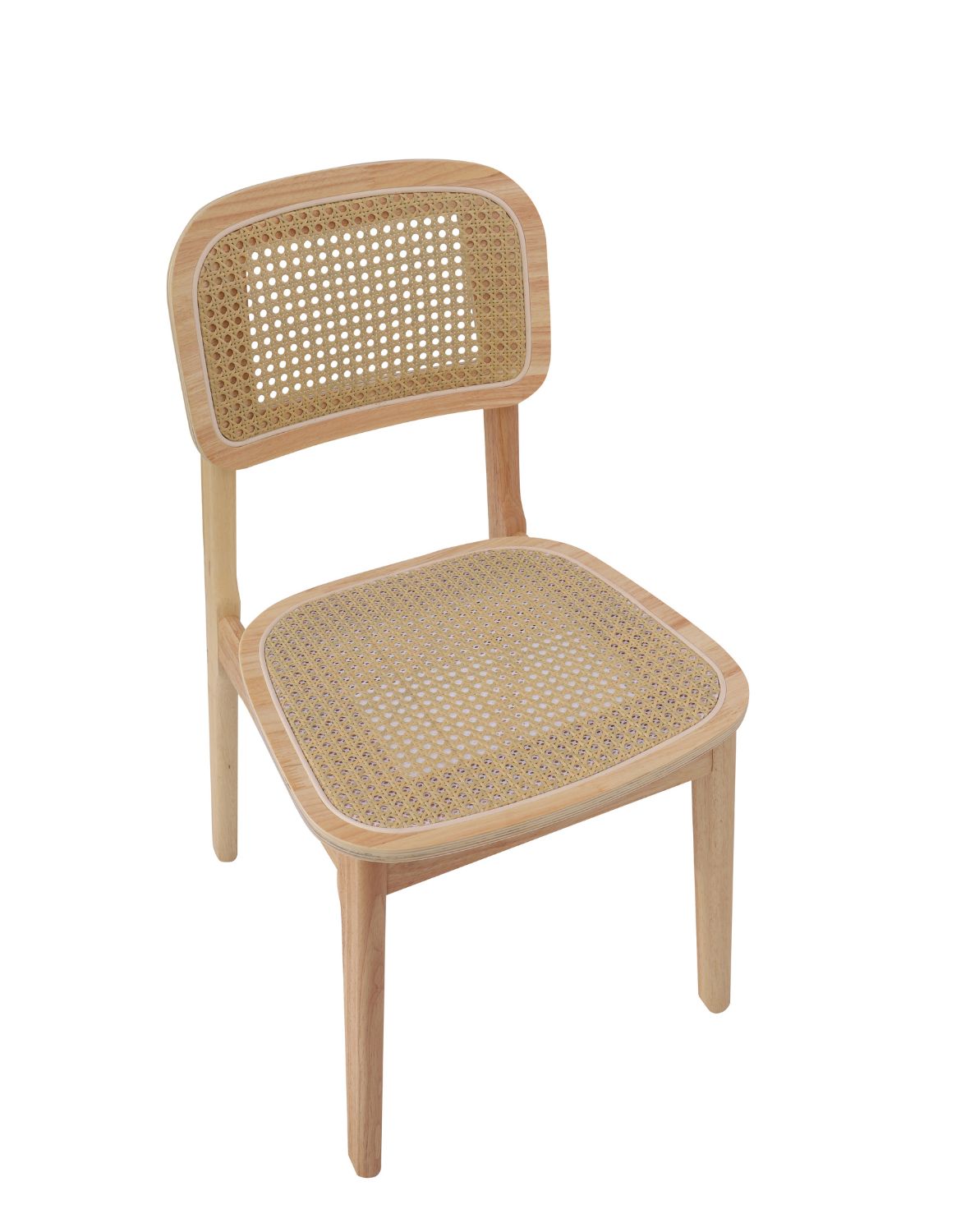 krzesło savio light z litego drewna kauczukowego, rattan