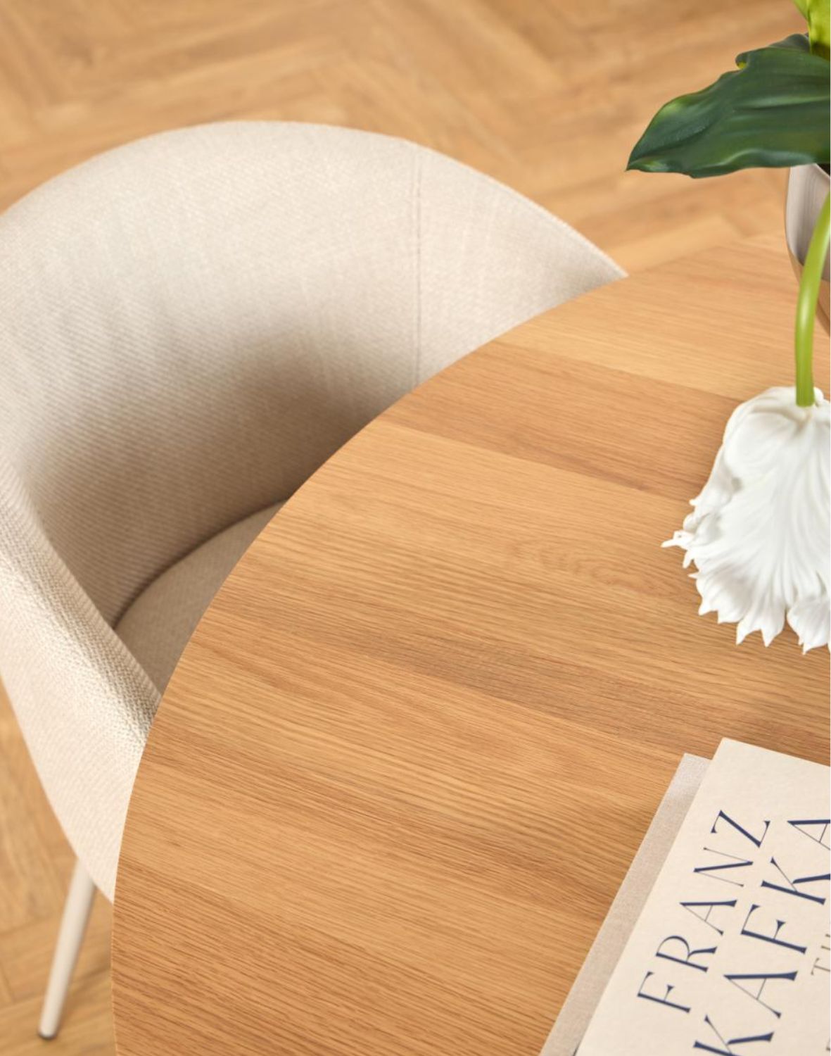 okrągły stół do jadalni soli 120 cm, dąb matowy (24816)