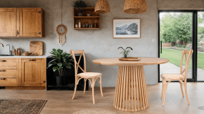 krzesło drewniane solido light, rattan