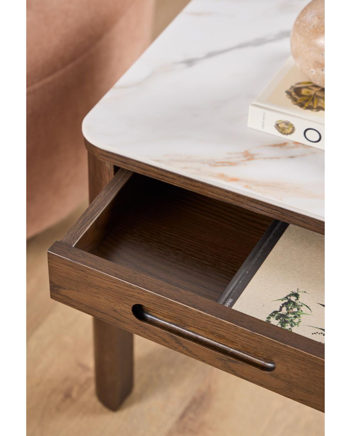 szafka nocna southampton, dąb dymiony i blat ceramiczny (10788)