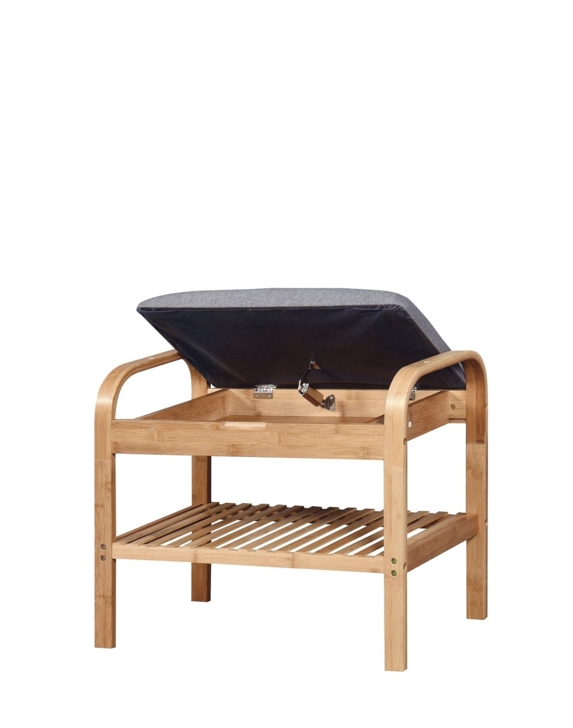 stojak na buty st-12 popielaty/naturalny ze schowkiem