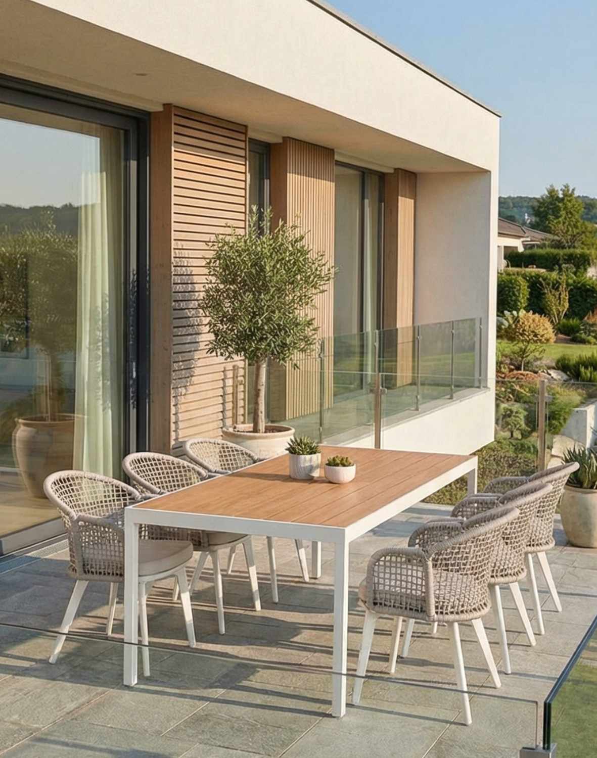 stół ogrodowy z krzesłami dla 6 osób atena