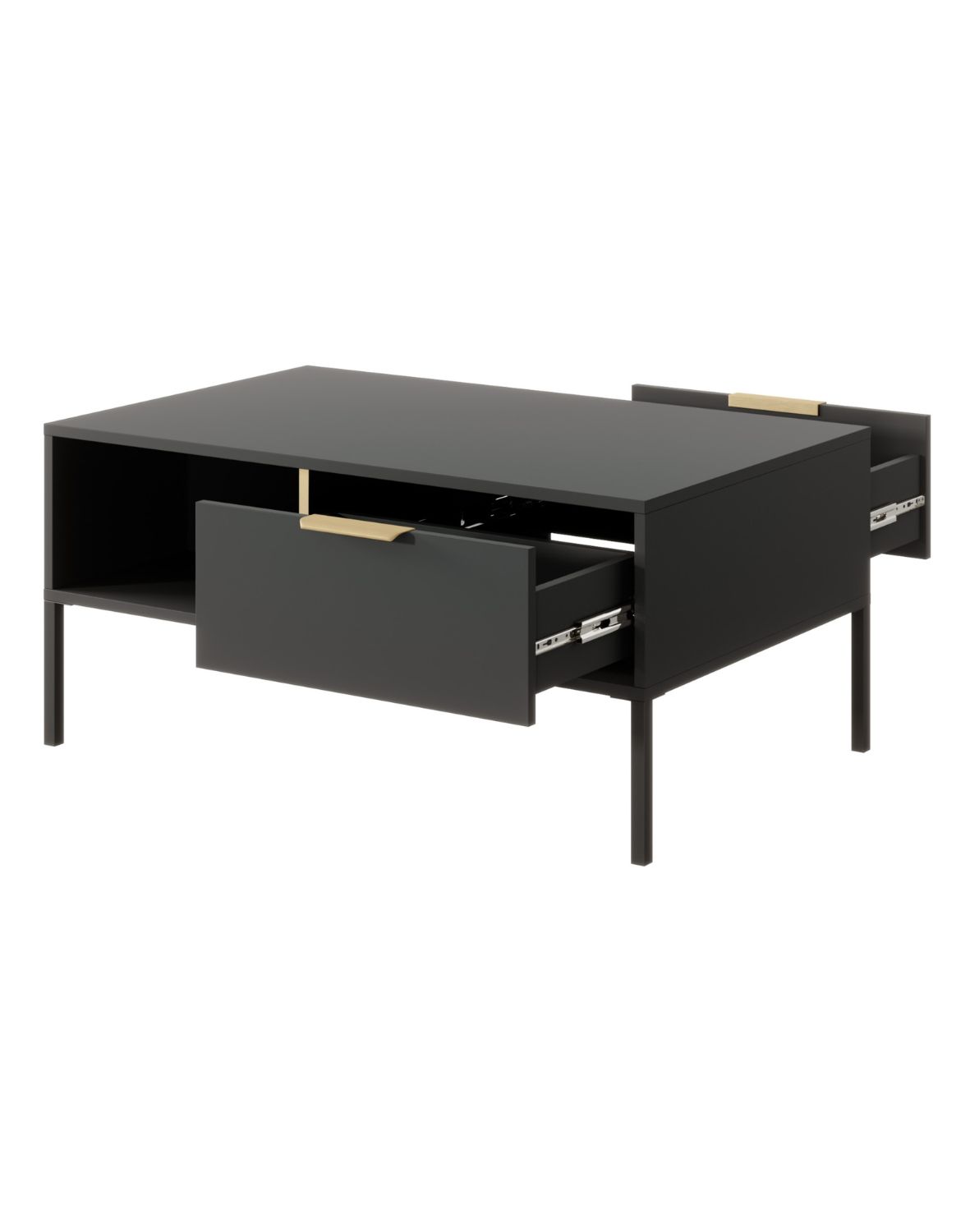 stolik kawowy lars h z szufladami antracyt