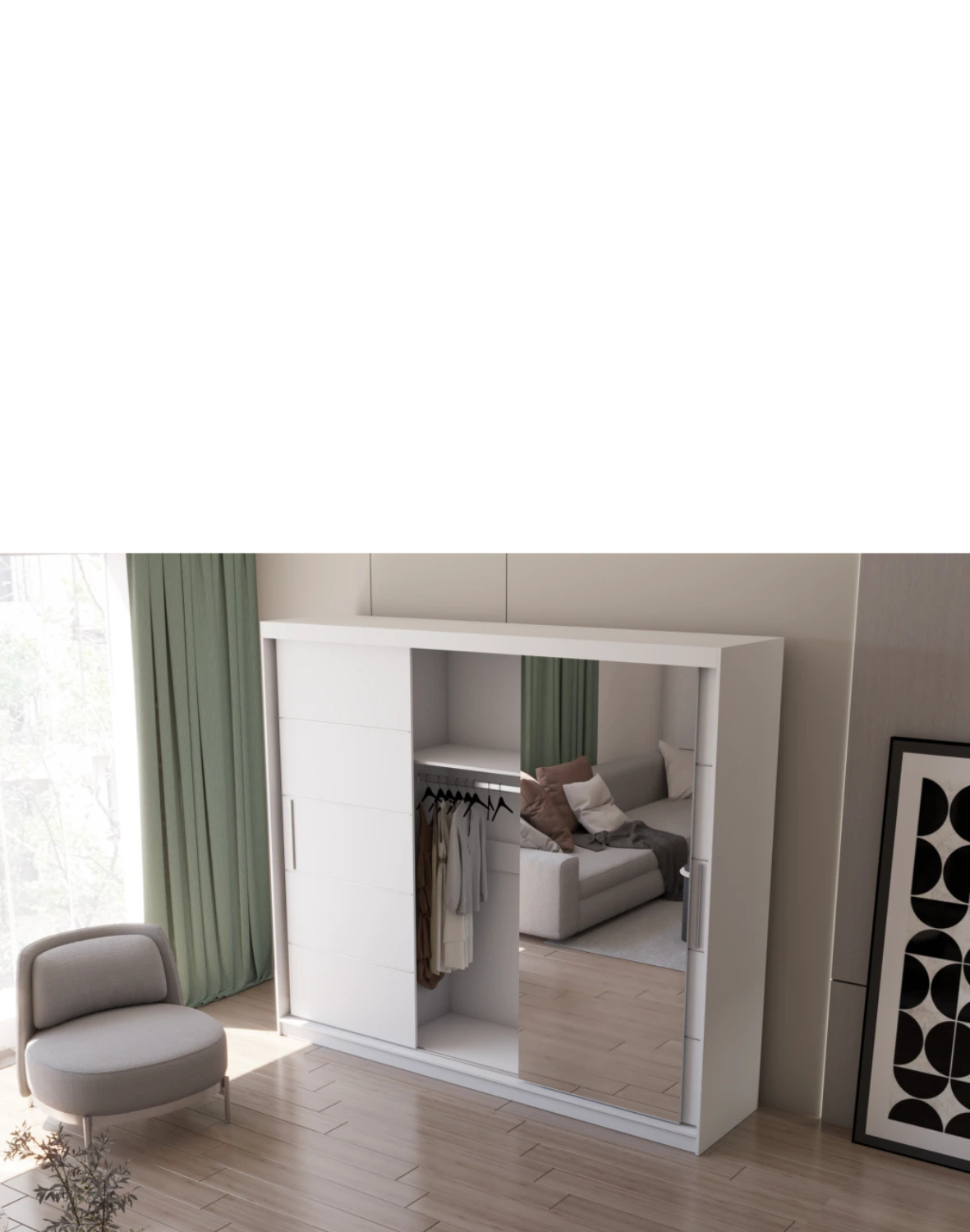 szafa przesuwna z lustrem alba