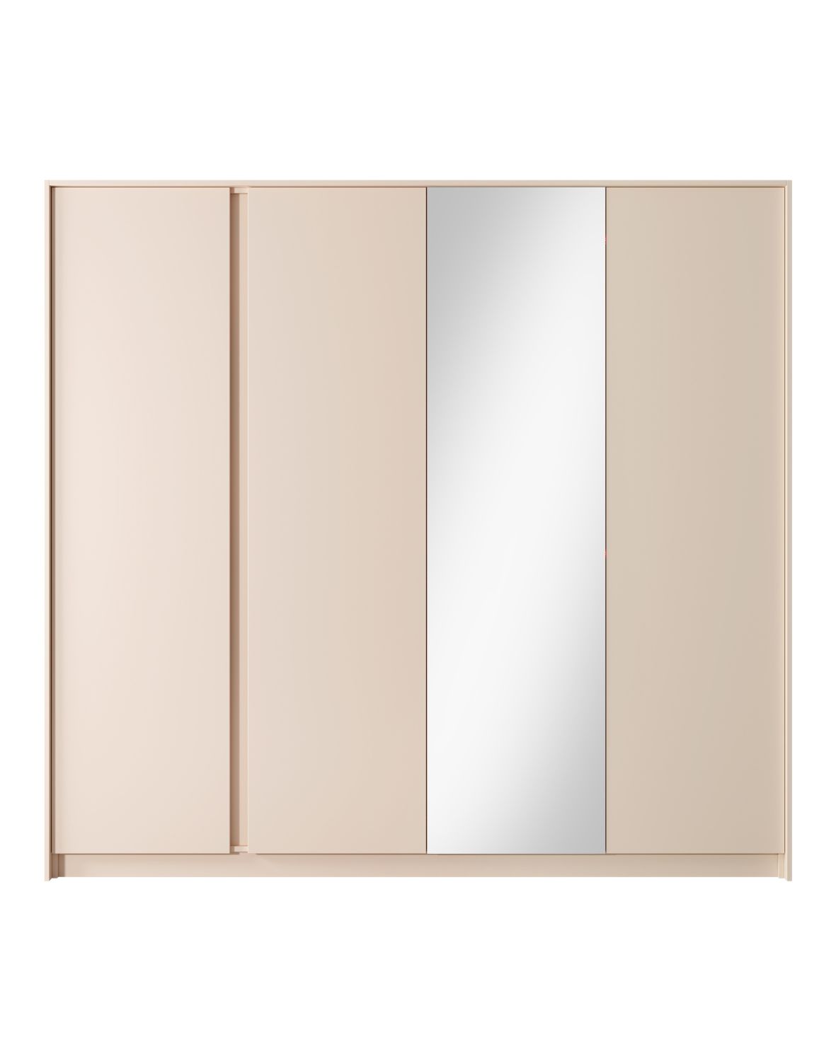 beżowa szafa do sypialni z lustrem i led dast i