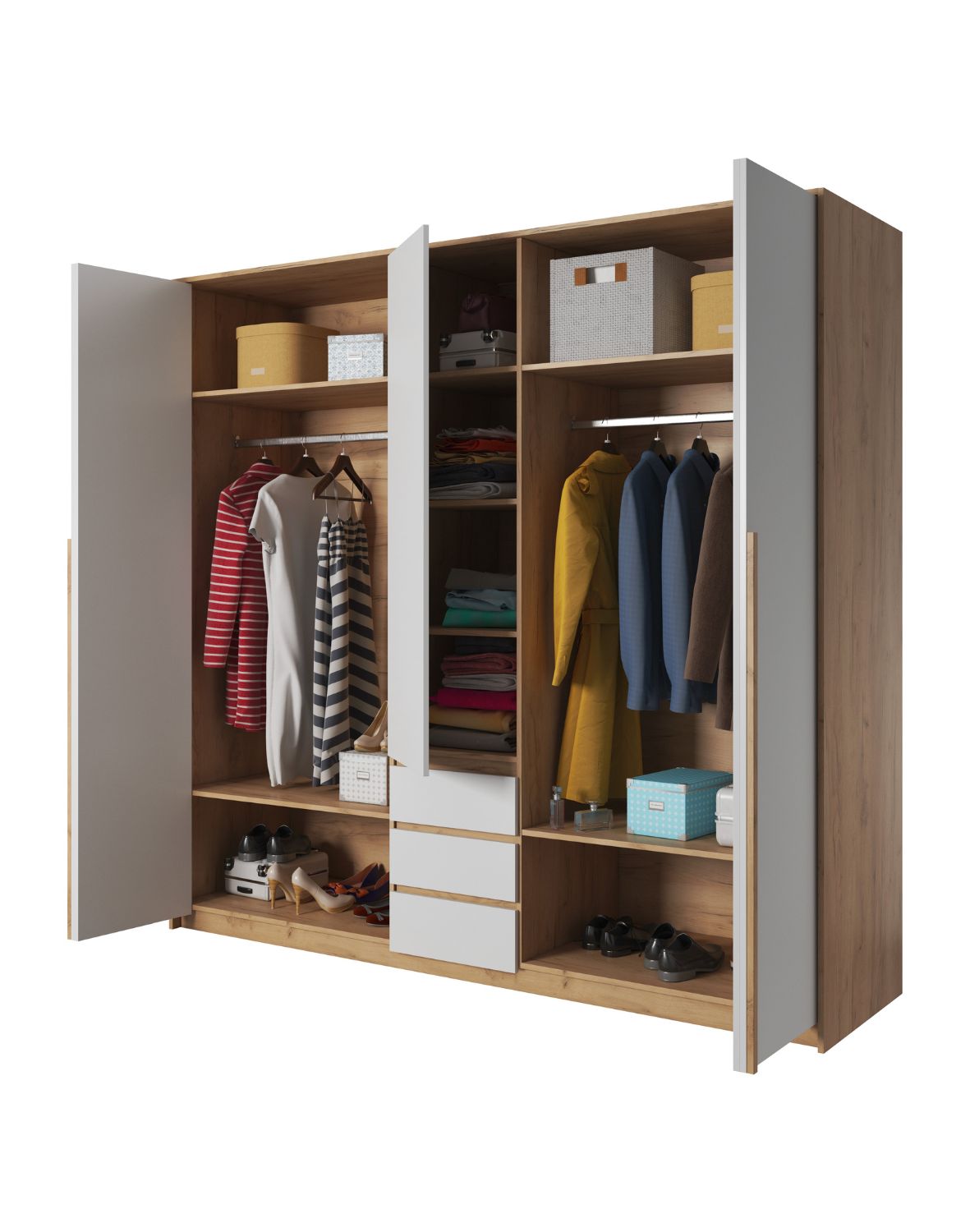 duża biała szafa do sypialni xelo a 230 cm