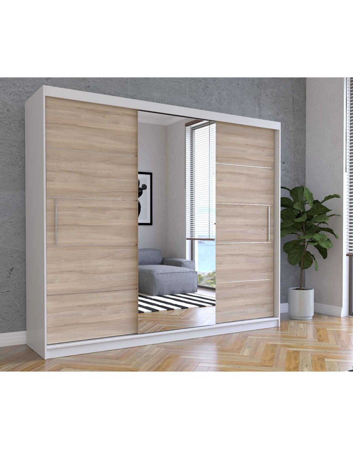 szafa przesuwna z lustrem alba