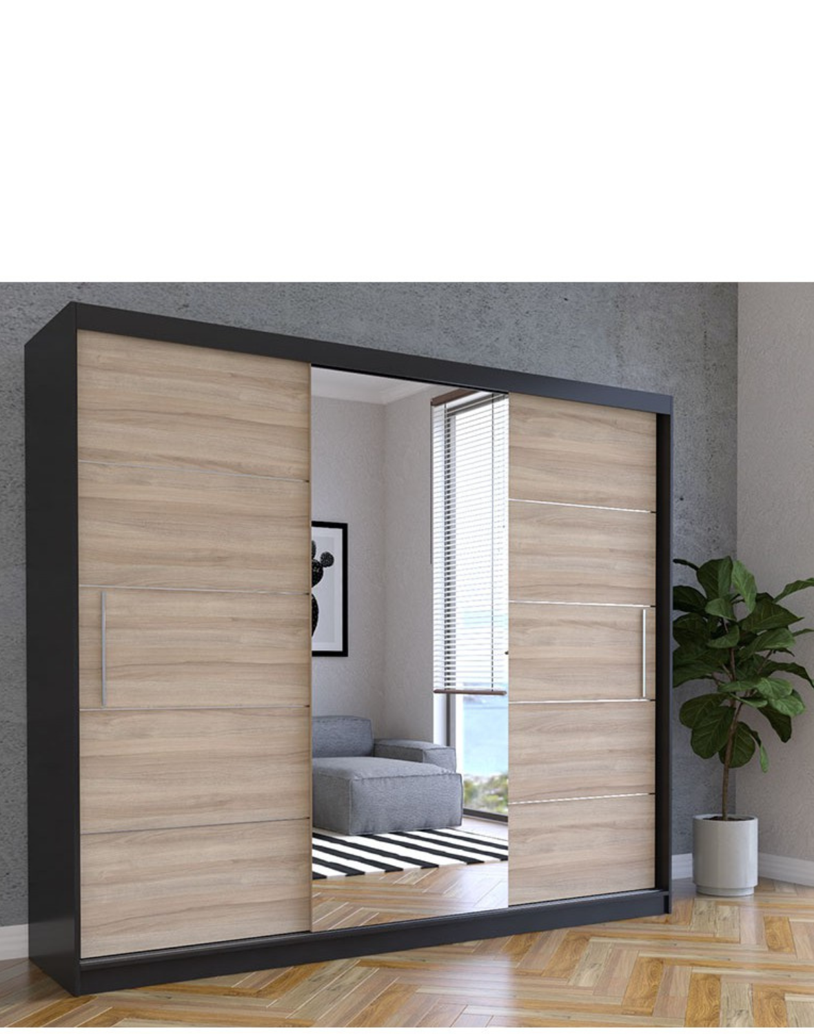 szafa przesuwna z lustrem alba