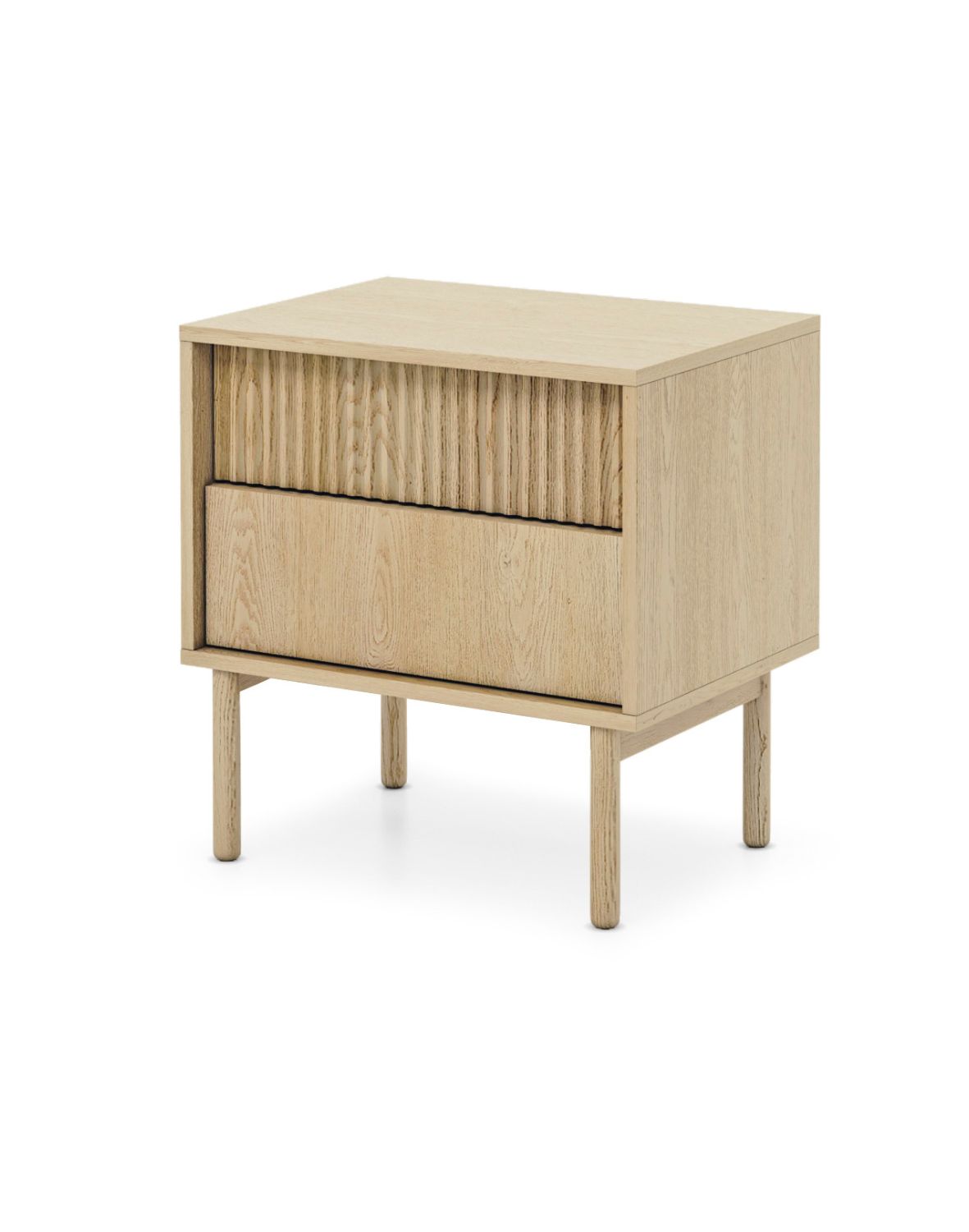 szafka nocna z szufladami na drewnianych nóżkach tavo j 2s