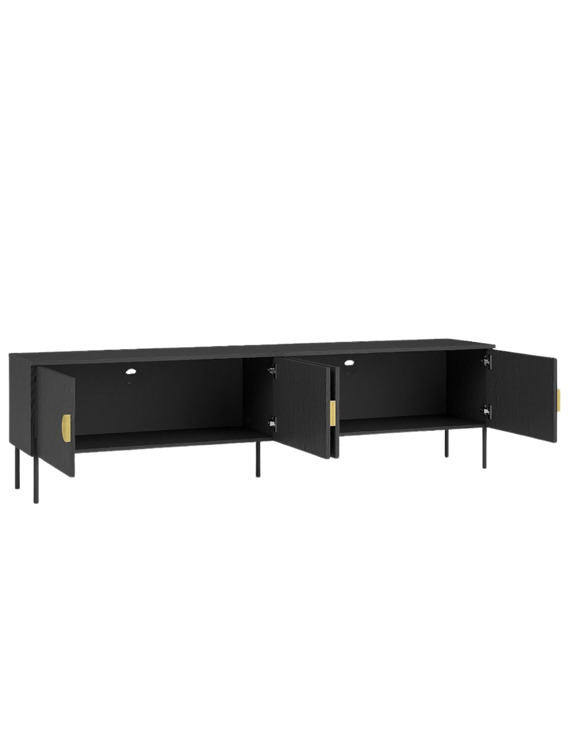 Szafka RTV Mond 09 Czarna 200 cm
