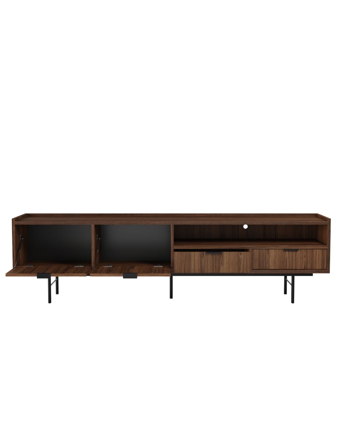 szafka rtv edison brown warmia walnut 200 cm