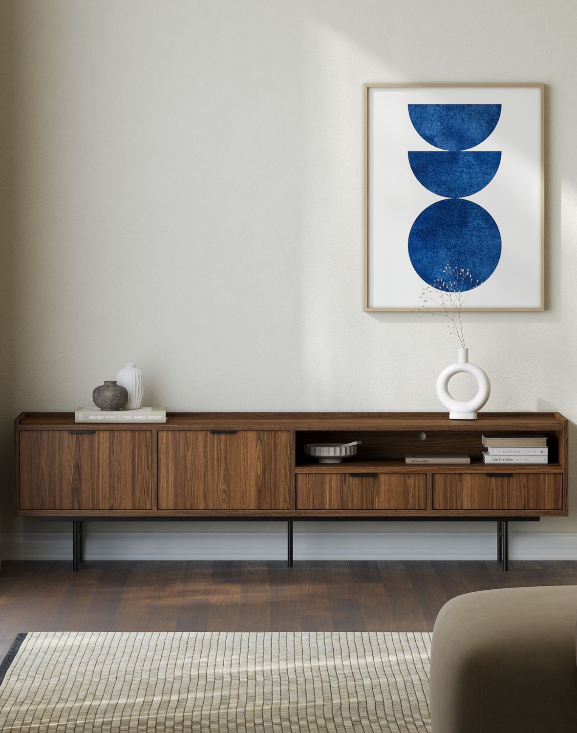 szafka rtv edison brown warmia walnut 200 cm