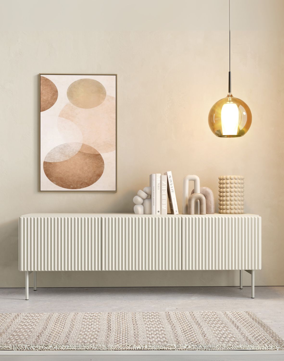 szafka rtv ryflowana kaszmir muti