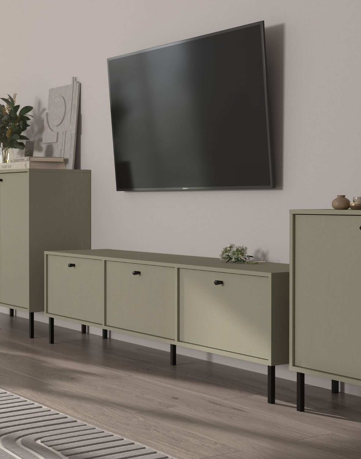 szafka rtv tokyo 2 eukaliptus 180 cm