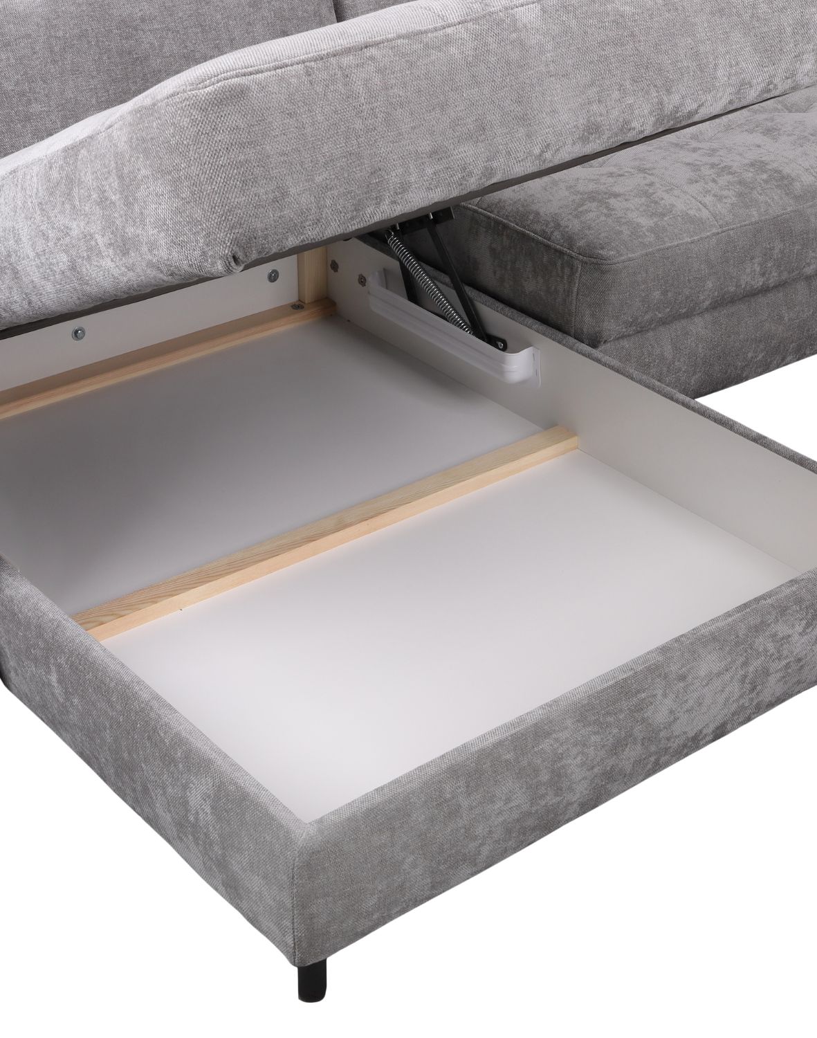 szary narożnik z funkcją spania gomsi