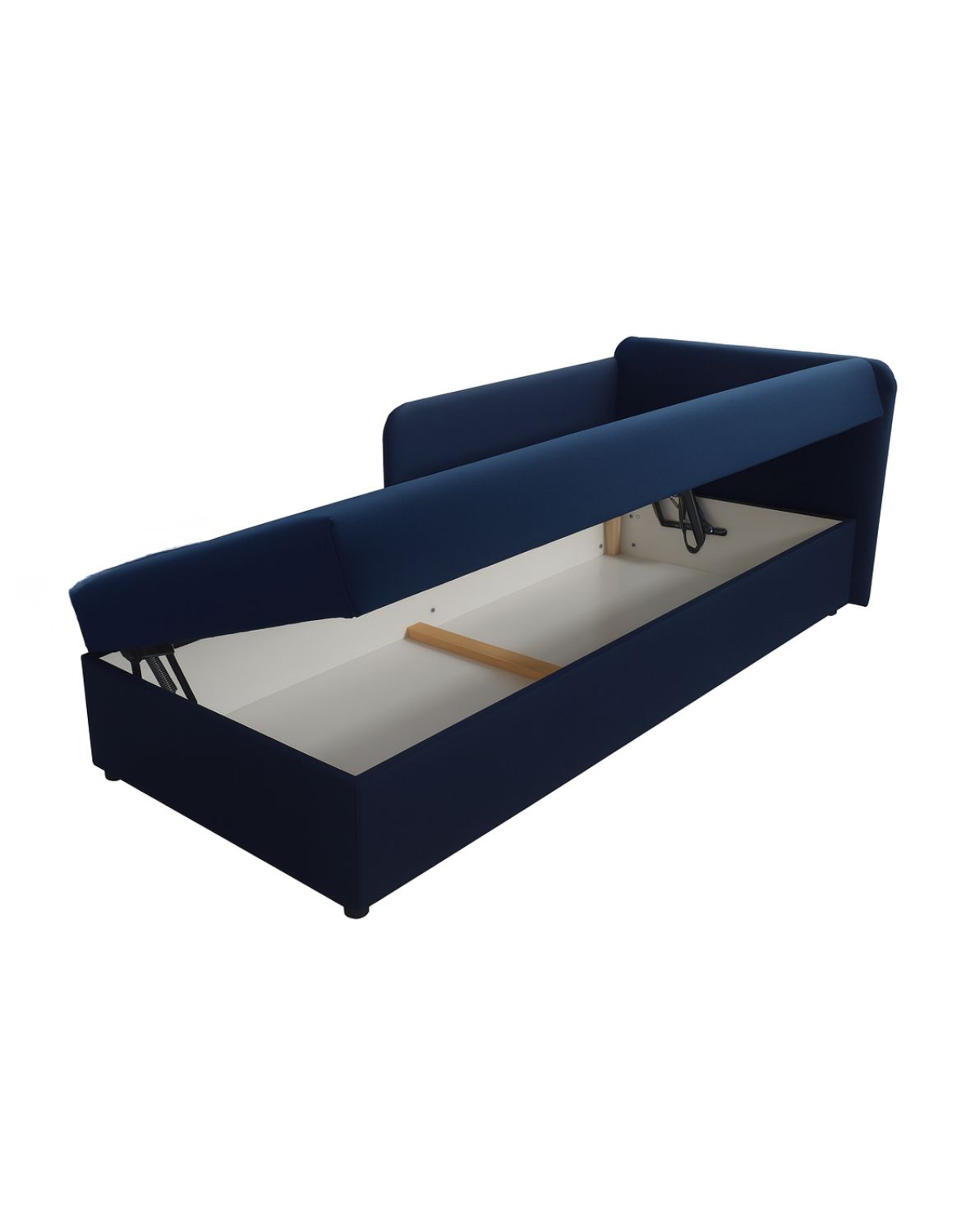 młodzieżowy tapczan jednoosobowy z pojemnikiem toffi 106