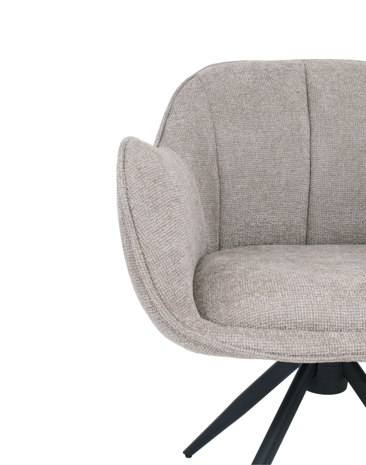 krzesło obrotowe do jadalni tessa, ciemnobeżowe