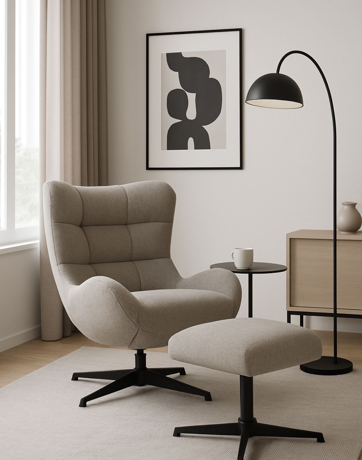 podnóżek uni, ciemnobeżowy