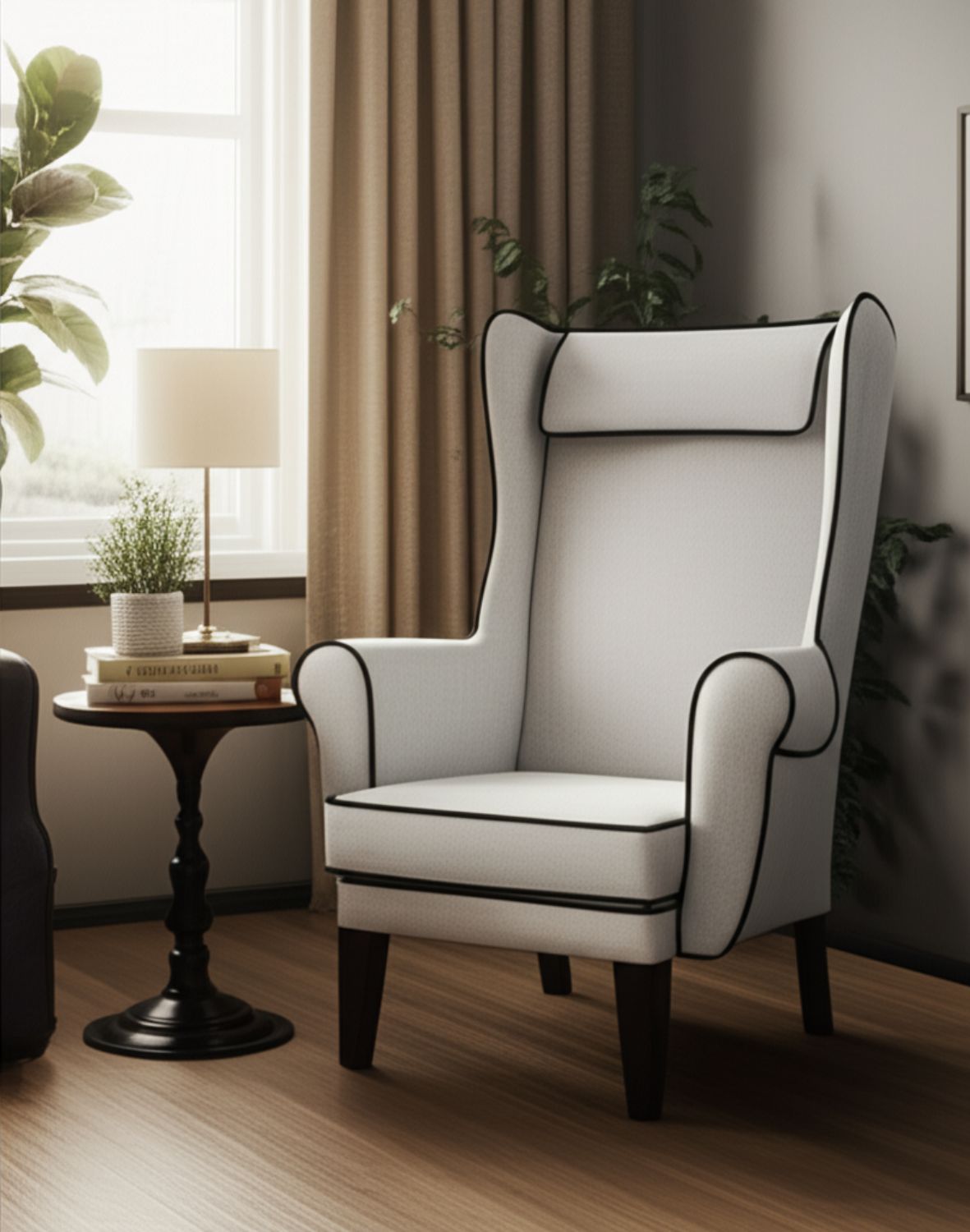 fotel uszak gładki z poduszką (zagłówkiem) i lamówką 1-3 dni