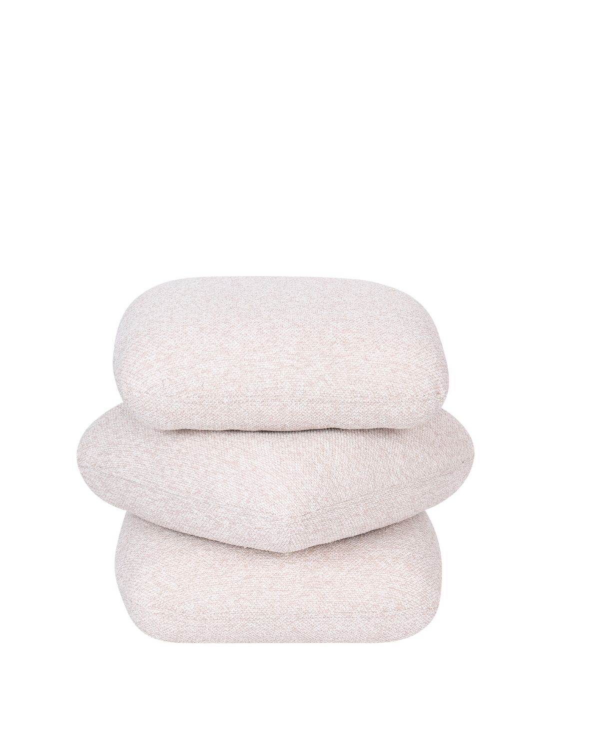 nowoczesna pufa obrotowa vario do salonu, beżowa