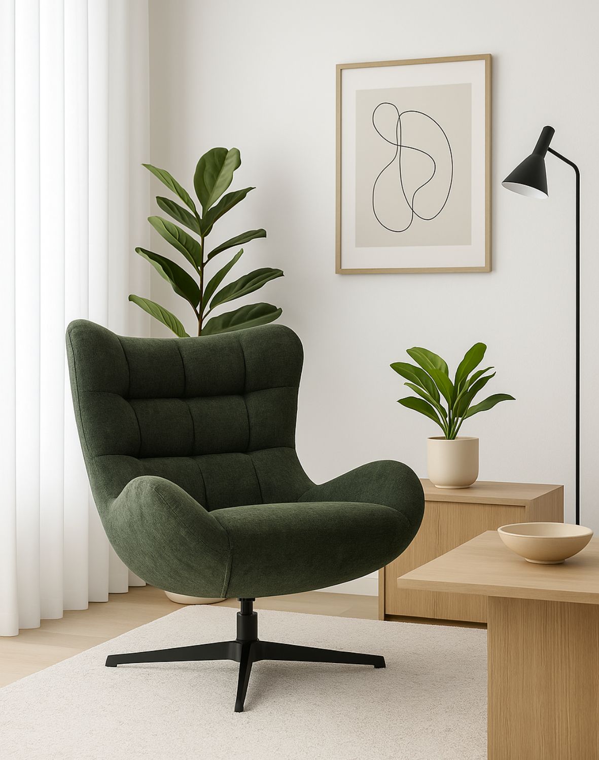 fotel obrotowy velo, zielony (fs77)