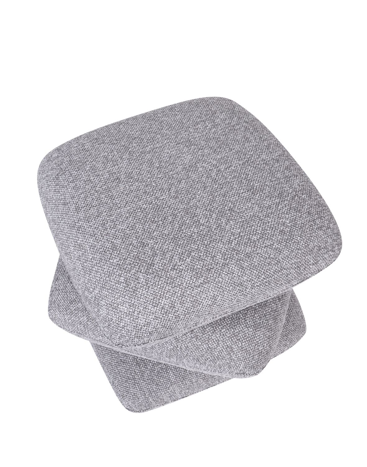 nowoczesna pufa obrotowa vario do salonu, szara