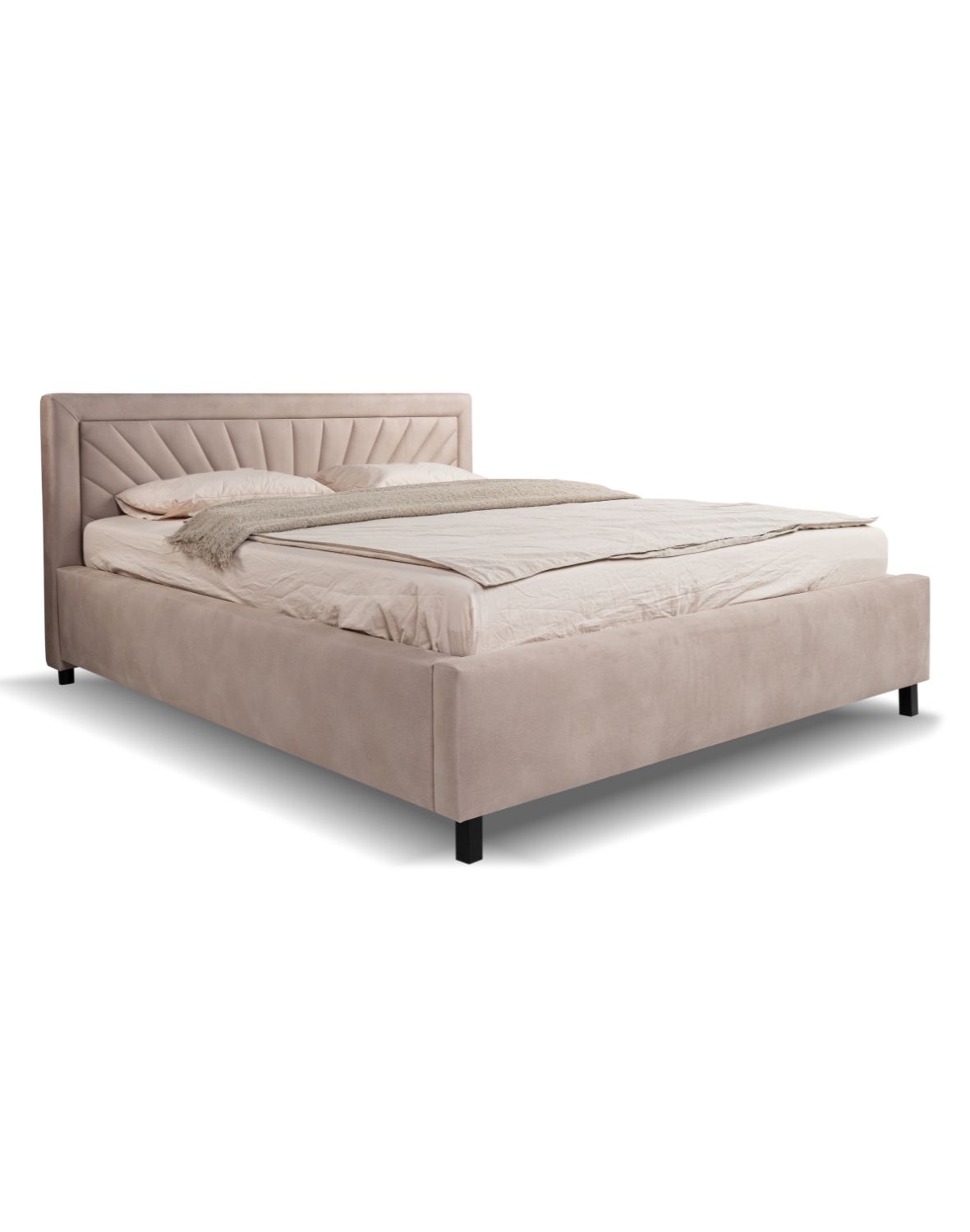 welwetowe lozko z pojemnikiem dalia