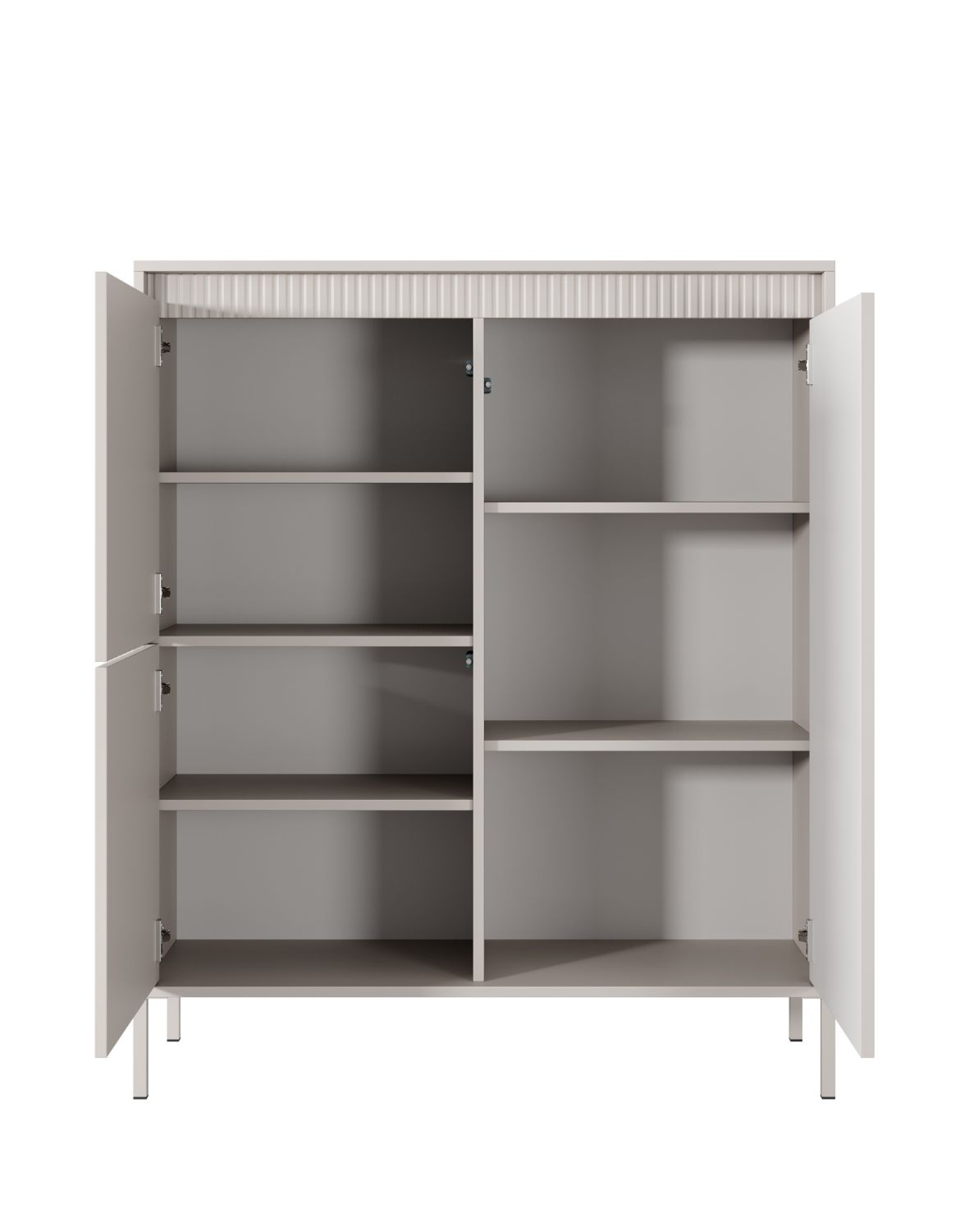 wysoka komoda z szafkami senso 3d beżowa