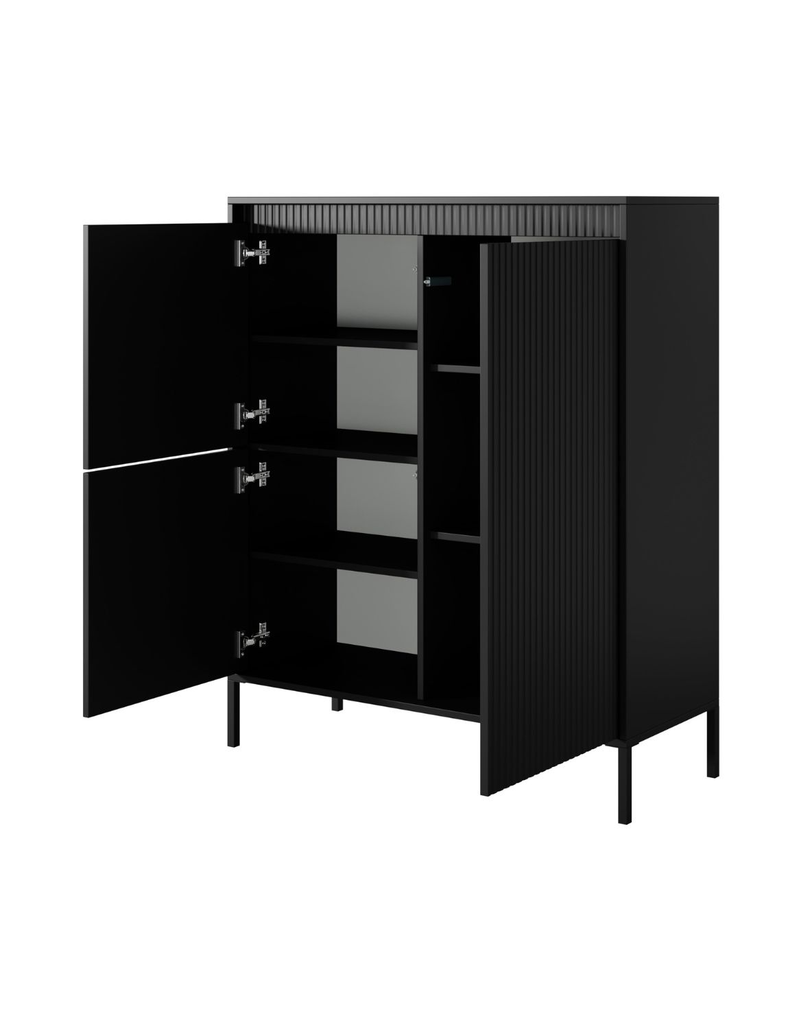 wysoka szafka czarna senso a