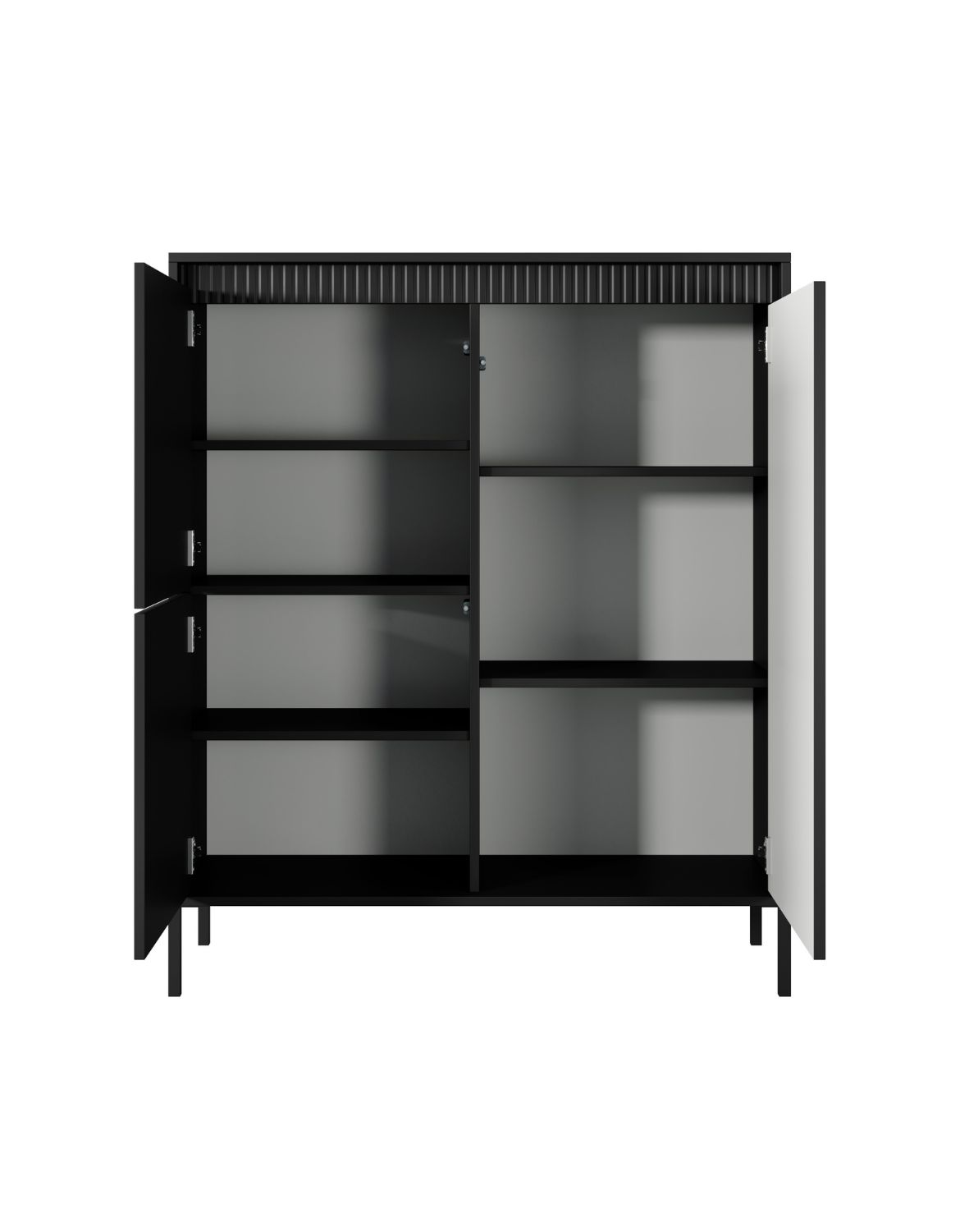 wysoka szafka czarna senso a