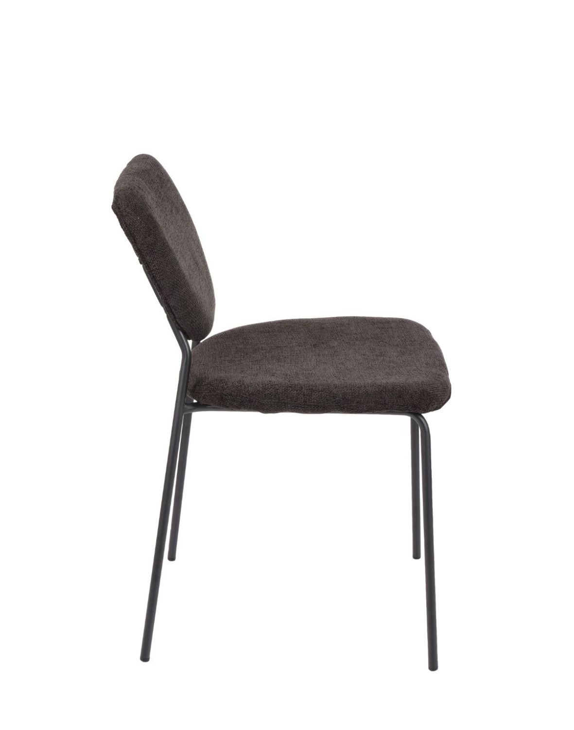 krzesło do jadalni yogi, nowoczesne, tapicerowane, czarne