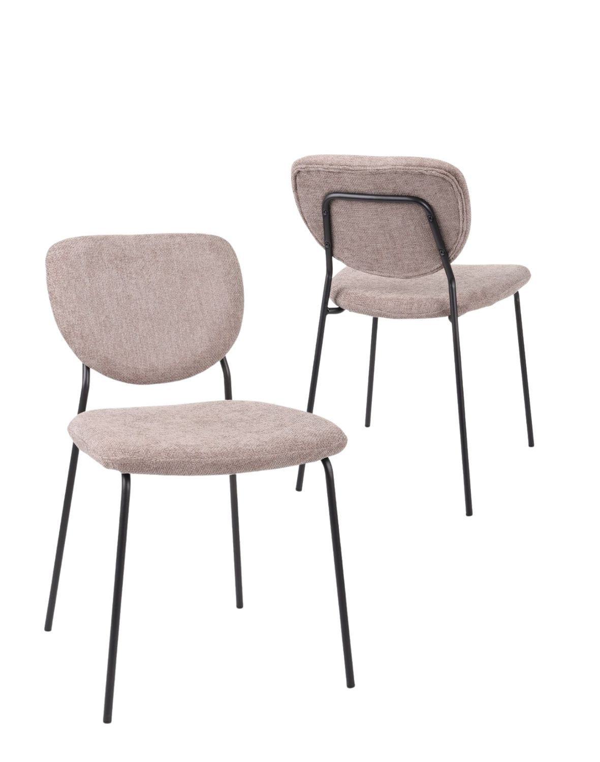 krzesło do jadalni yogi, nowoczesne, tapicerowane, szare