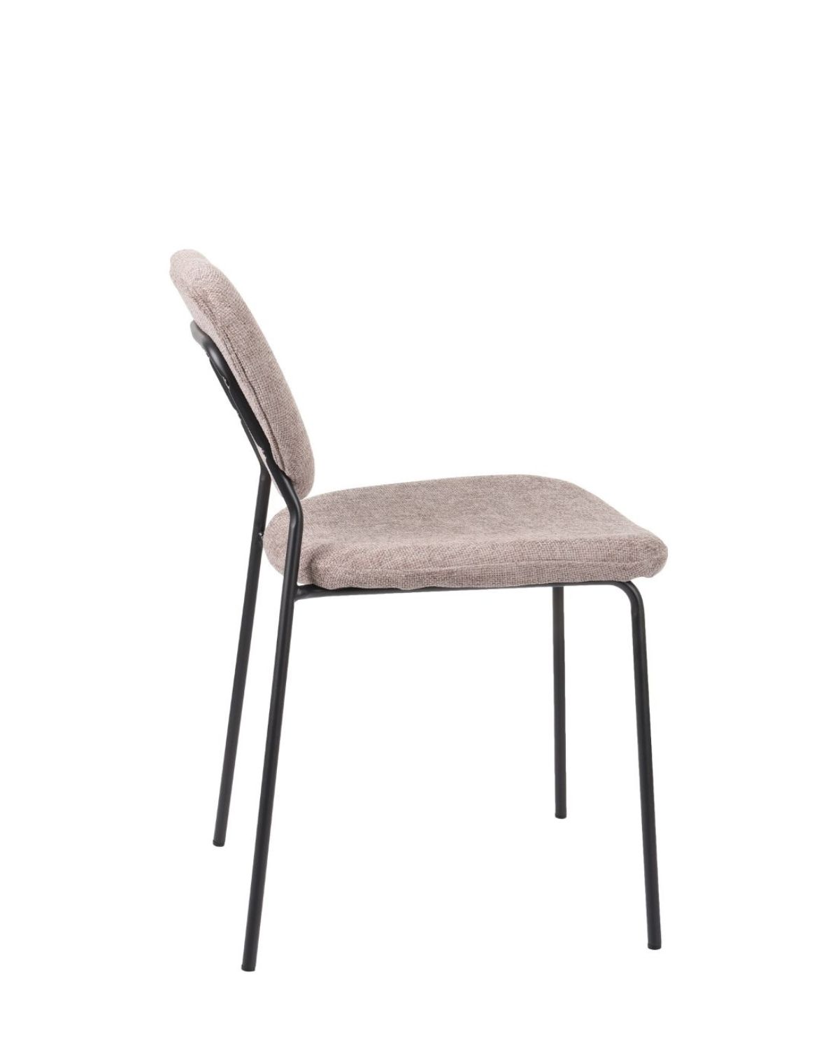 krzesło do jadalni yogi, nowoczesne, tapicerowane, szare