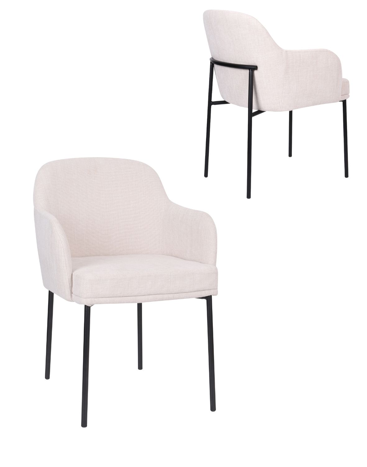 krzesło zafiro black z podłokietnikami, beżowe (s2441)