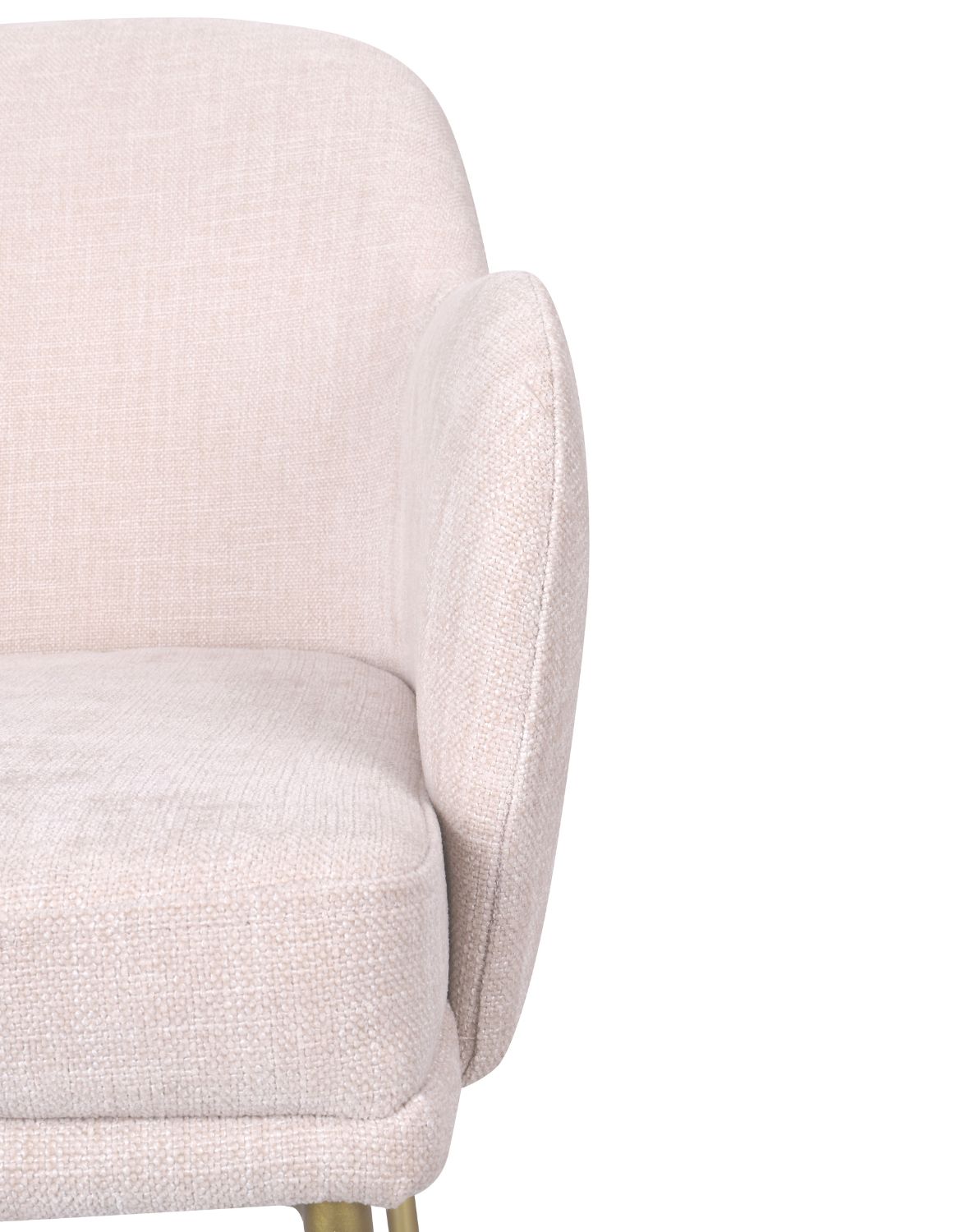 krzesło zafiro arm gold z podłokietnikami, beżowe (S2441)