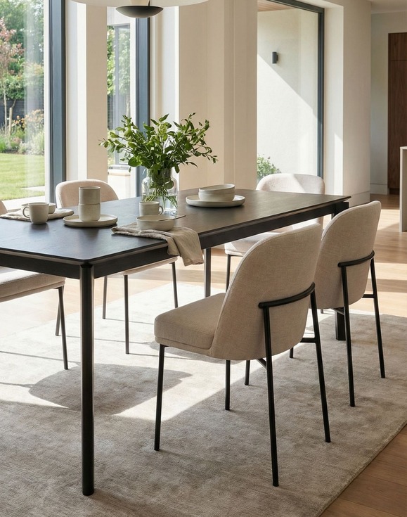 krzesło do jadalni zafiro black, beżowe (s2440)