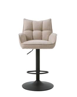 Scaun de bar pivotant Marilla, bej
