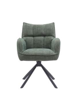 Scaun de dining pivotant Marilla, verde