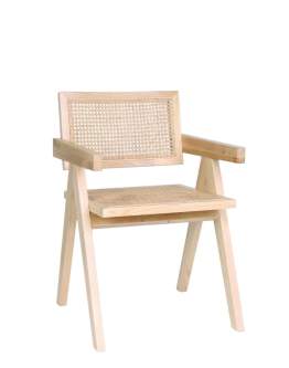 Scaun din lemn Stella Light, ratan